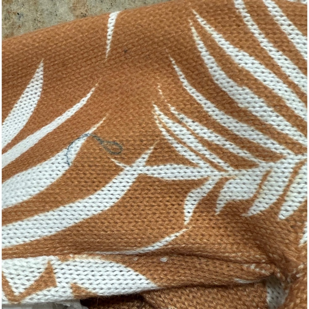 Late Night Apparel Open Front Cardigan Sweater Tropical Print Sz S Minimalist - Picture 11 of 11